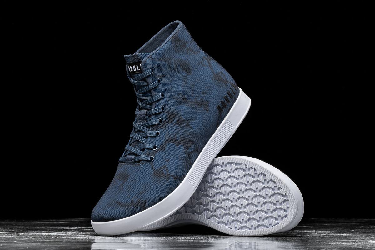 Nobull High-Top Tie-Dye Canvas Men's Trainers Navy | Australia (EY7869)